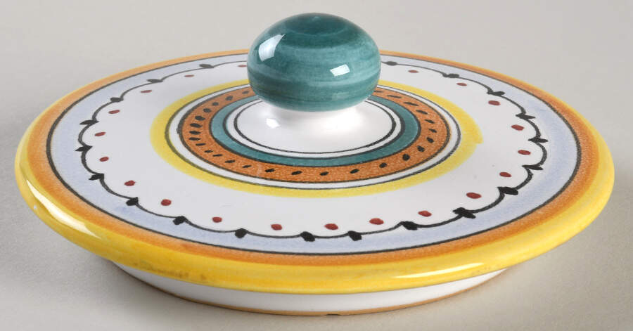 Ricco Deruta Lid for 5" Storage Jar by Deruta (Italy)-1