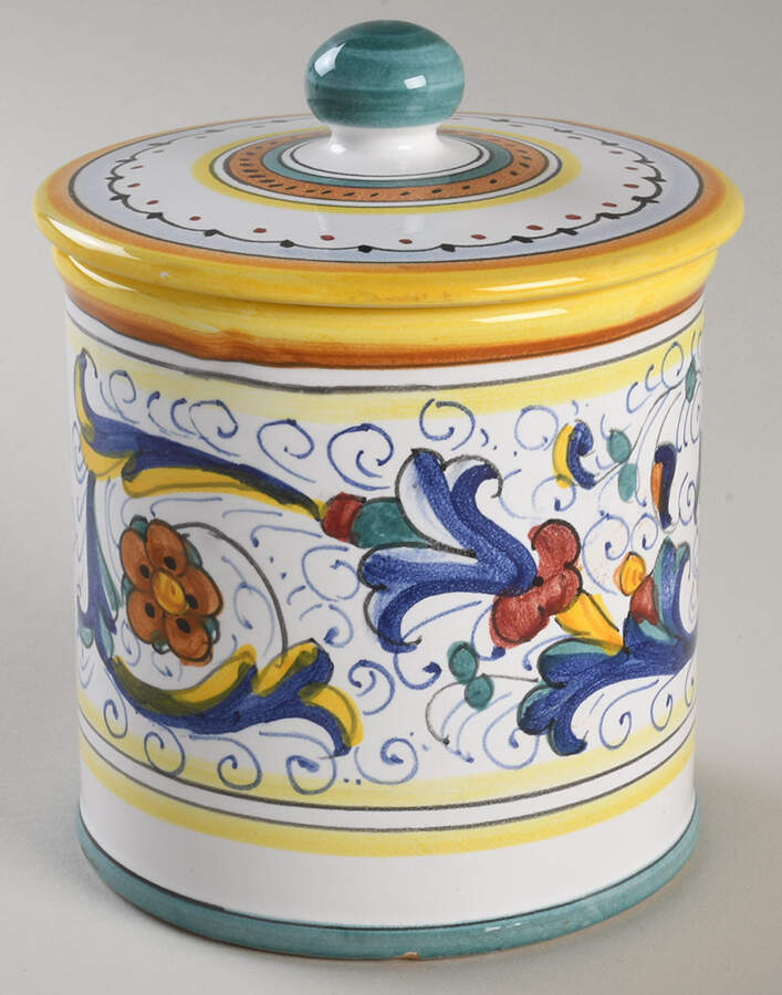 Ricco Deruta 5" Storage Jar & Lid by Deruta (Italy)-1