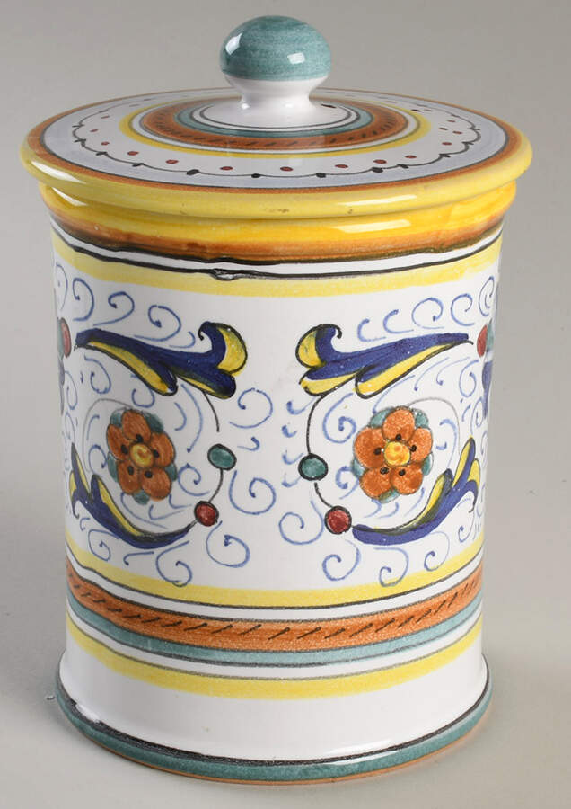 Ricco Deruta 6" Storage Jar & Lid by Deruta (Italy)-1