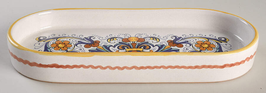 Ricco Deruta 10" Oval Tray by Deruta (Italy)-1