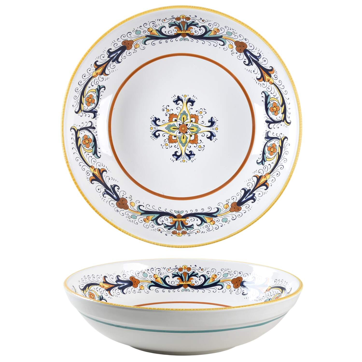 Ricco Deruta 13" Pasta Serving Bowl by Deruta (Italy)-1