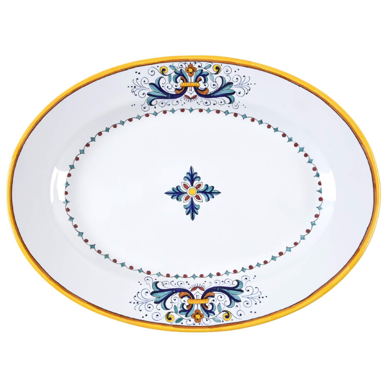 Ricco Deruta 16" Oval Serving Platter by Deruta (Italy)-1