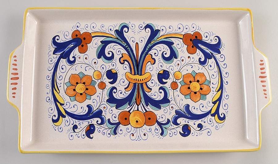 Ricco Deruta Handled Serving Tray by Deruta (Italy)-1