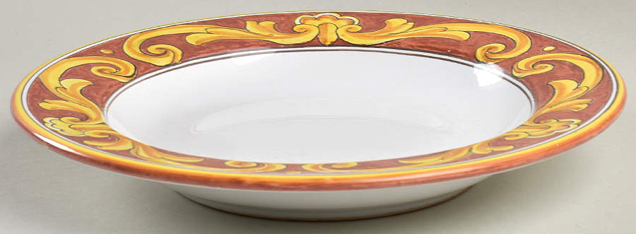 Pompei Rim Soup Bowl by Deruta (Italy)-1