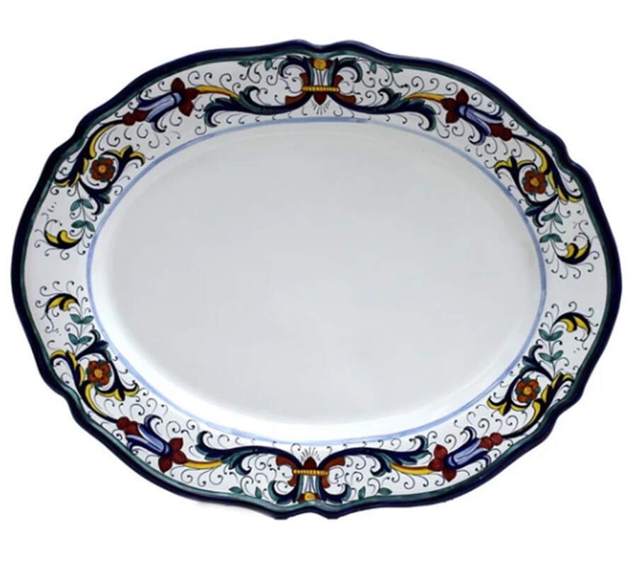 Vecchia Deruta 16" Oval Serving Platter by Deruta (Italy)-1