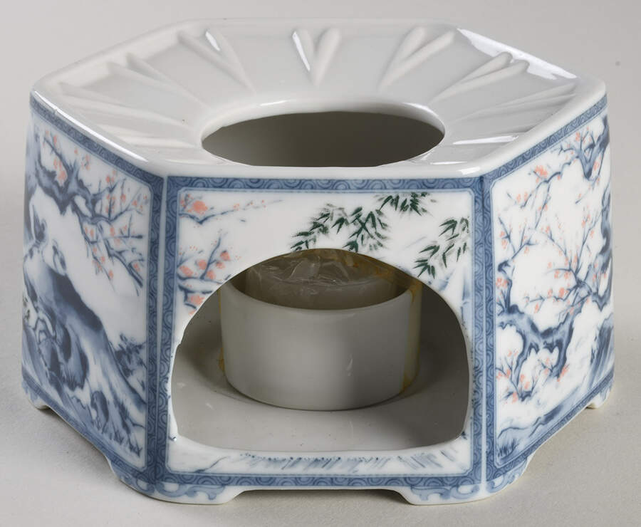 Dynasty Blue Warmer Stand  (For Tea Pot) by Dolphin-1