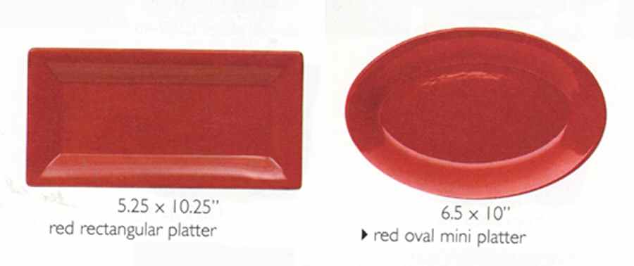 Lulu Red 10" Rectangular Serving Platter by Danica-1