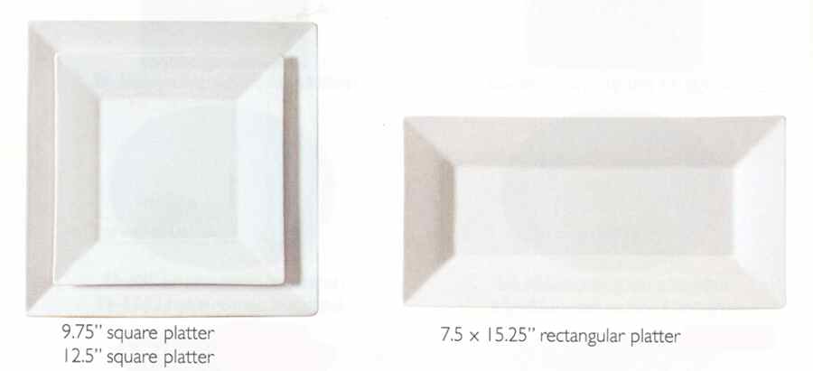 Lulu White 9" Square Serving Platter by Danica-1