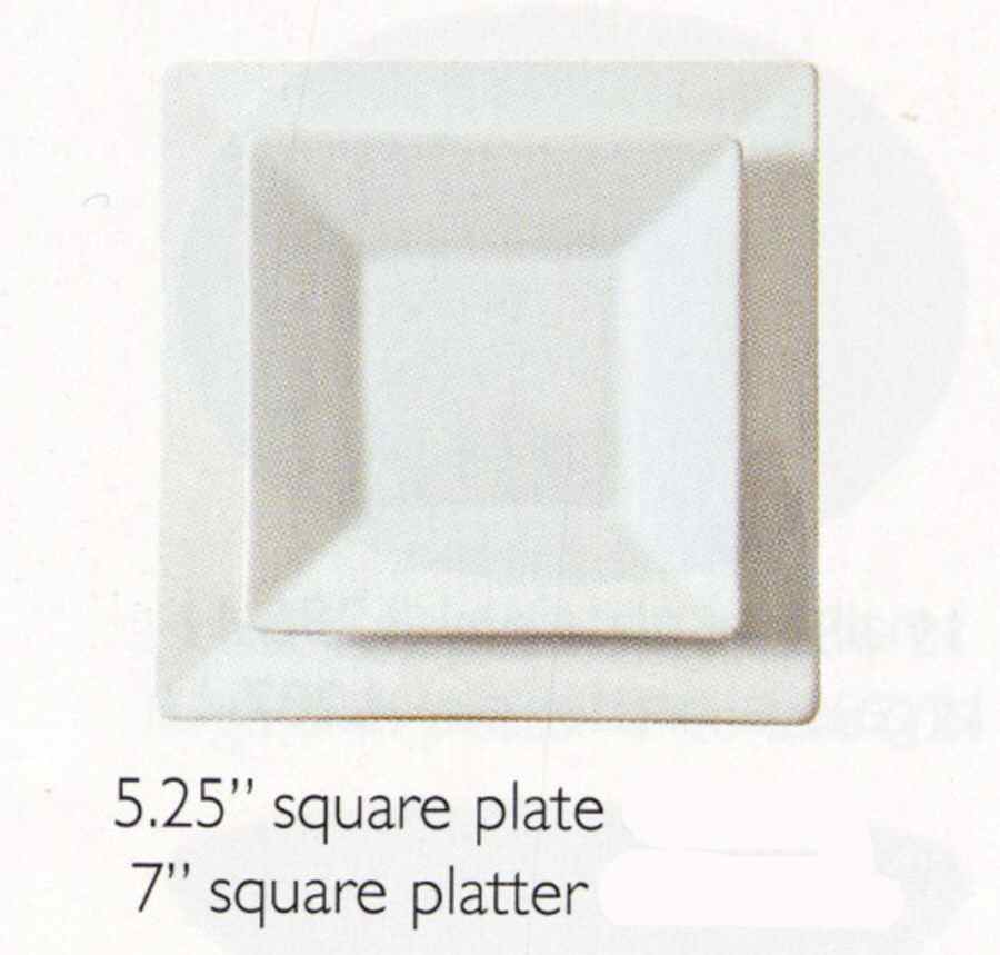 Lulu White 5" Square Plate by Danica-1