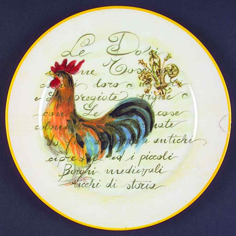 Rooster Script Dinner Plate by Williams-Sonoma-1