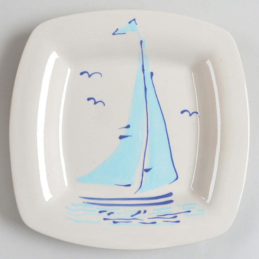 Set Sail Square Salad Plate by Demdaco-1