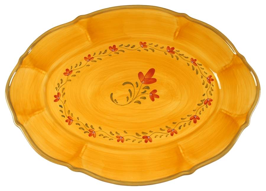 Bienvenue 17" Oval Serving Platter by Demdaco-1