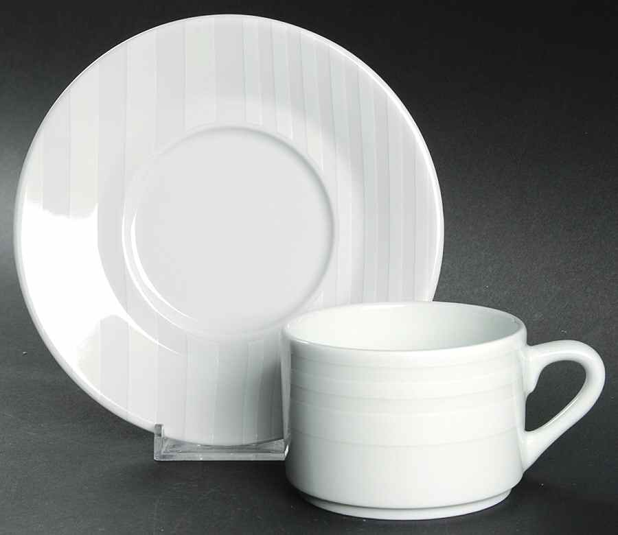 Normandy Flat Cup & Saucer Set by Philippe Deshoulieres-1