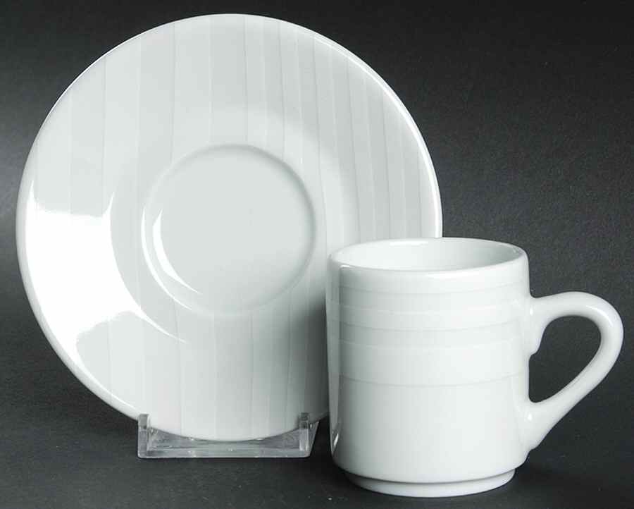 Normandy Flat Demitasse Cup & Saucer Set by Philippe Deshoulieres-1