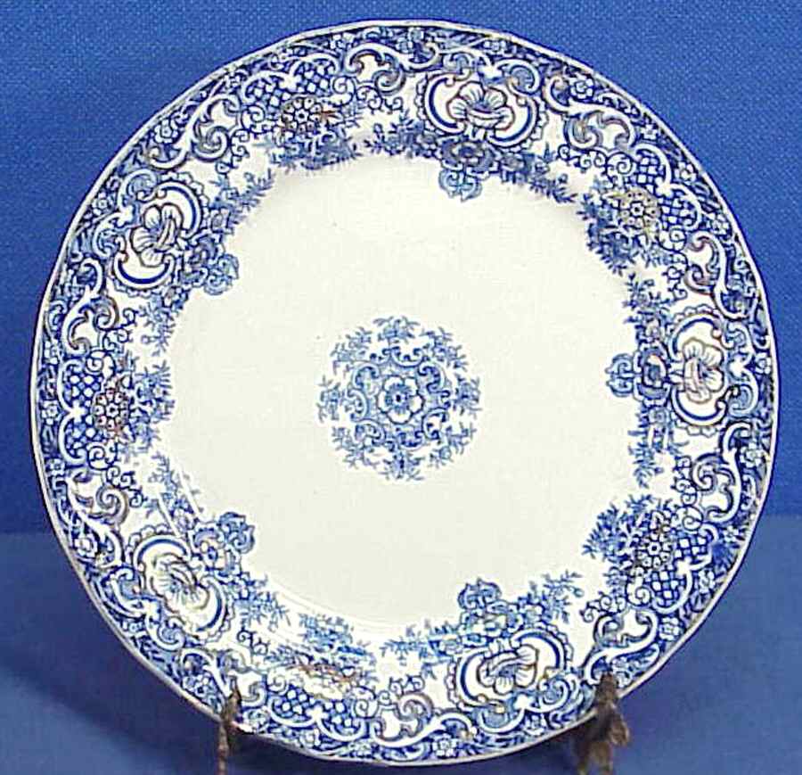 Ravenscliffe Blue (Gold Accent) Dinner Plate by Dunn Bennett-1