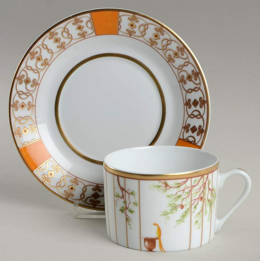 Pergola Flat Cup & Saucer Set by Philippe Deshoulieres-1