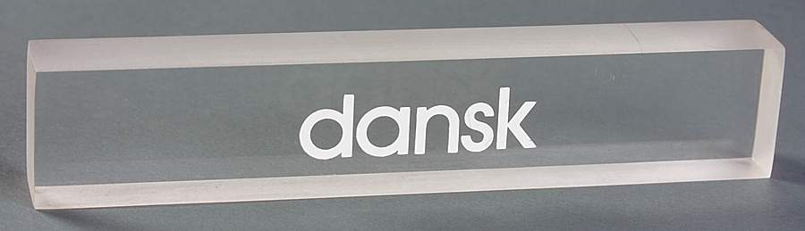 Advertising Signs Lucite Sign 1 by Dansk-1