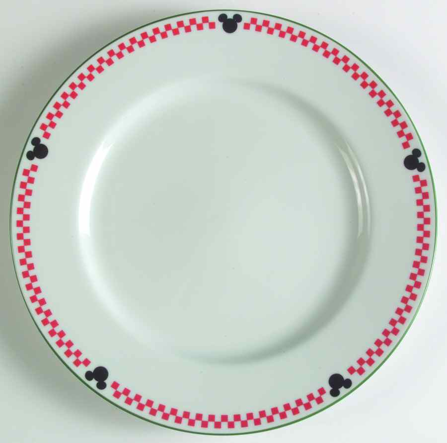 Gourmet Mickey (Red Checkerboard) Dinner Plate by Disney-1