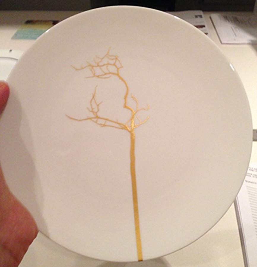 Golden Forest Salad Plate by B T Dibbern-1