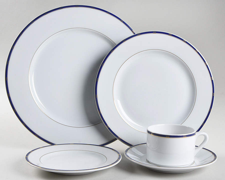 Zenith Blue 5 Piece Place Setting by Philippe Deshoulieres-1