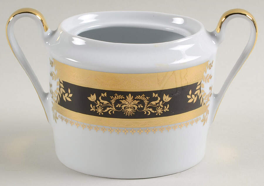 Orsay Black Sugar Bowl No Lid by Philippe Deshoulieres-1