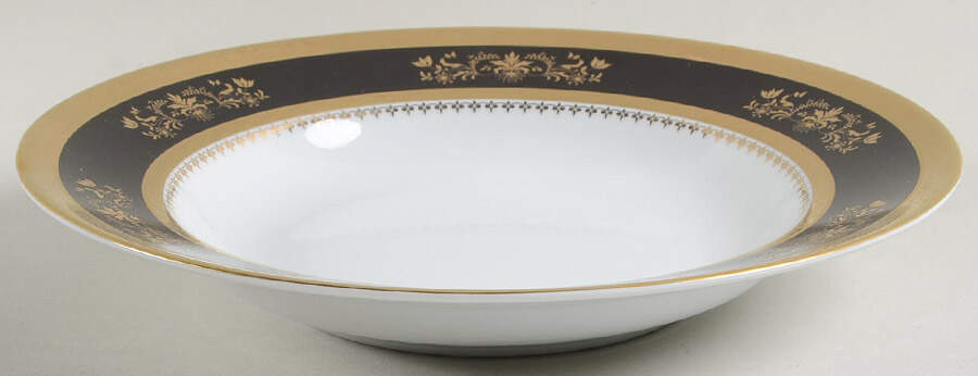 Orsay Black Rim Soup Bowl by Philippe Deshoulieres-1