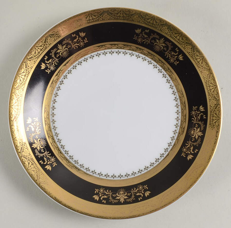 Orsay Black Bread & Butter Plate by Philippe Deshoulieres-1