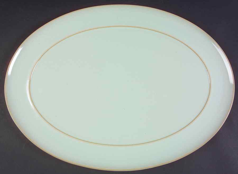 Pure Green 14" Oval Serving Platter by Denby-Langley-1