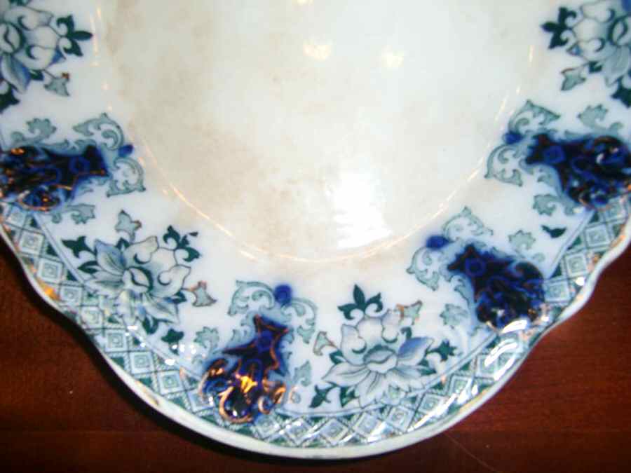 Glencoe Blue 12" Oval Serving Platter by Dunn Bennett-1