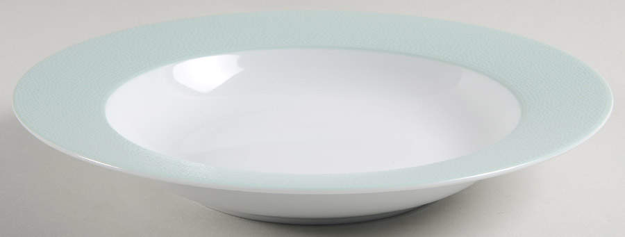 Seychelles Celadon Rim Soup Bowl by Philippe Deshoulieres-1