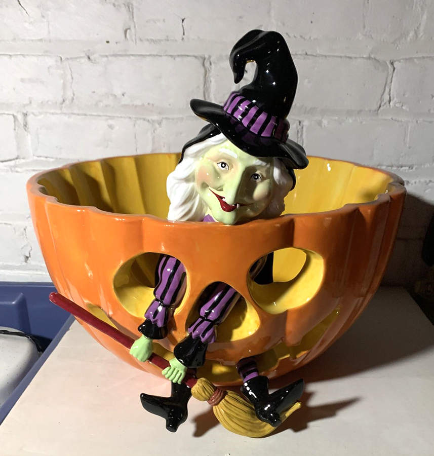 Halloween Figural Open Candy Dish by Department 56-1