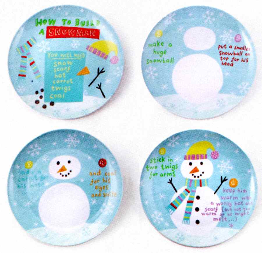 Snowman Appetizer Plate by Department 56-1