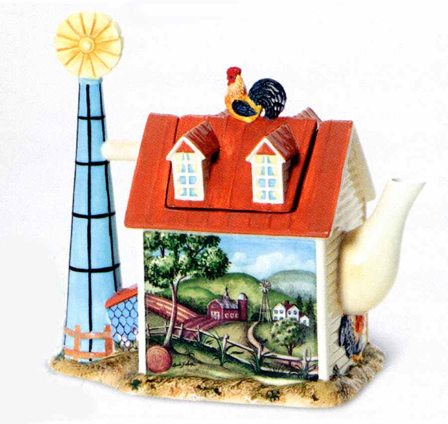 Farm Figural Teapot & Lid by Department 56-1