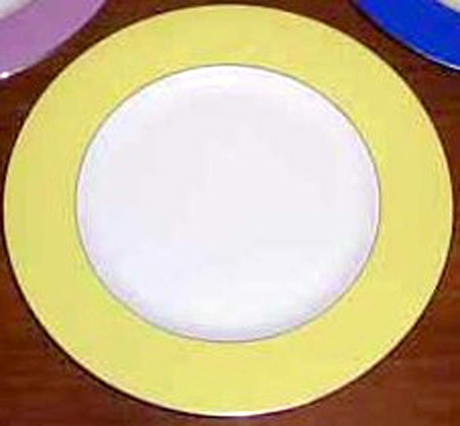 Platinum Line Yellow Dinner Plate by B T Dibbern-1