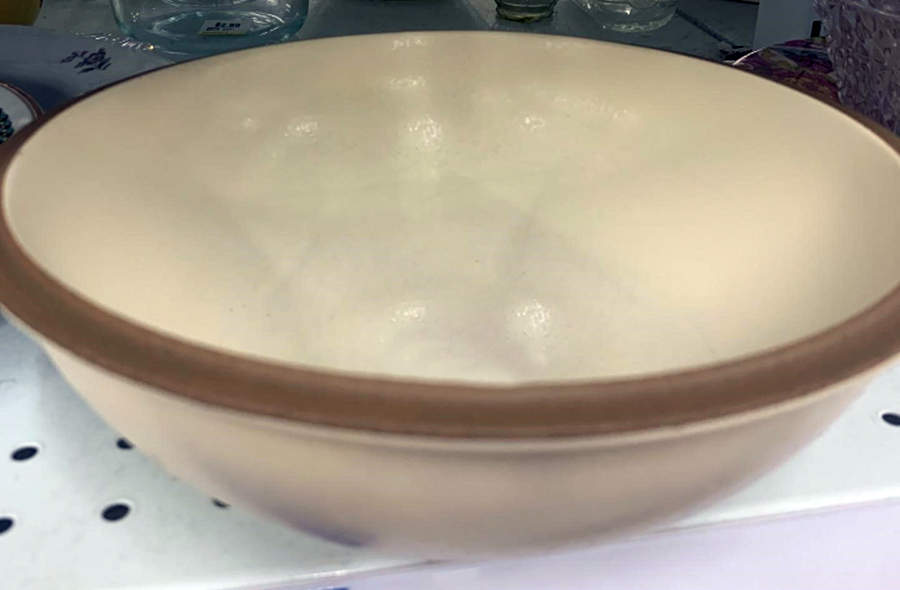 Santiago Beige Glossy (Tan Back) 9" Round Vegetable Bowl by Dansk-1