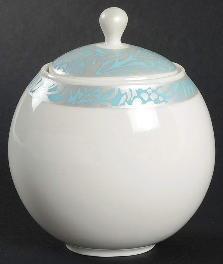 Lucille Teal Sugar Bowl & Lid by Denby-Langley-1