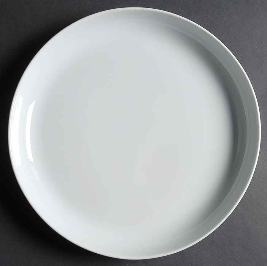 Arabesque White Deep Round Platter by Dansk-1