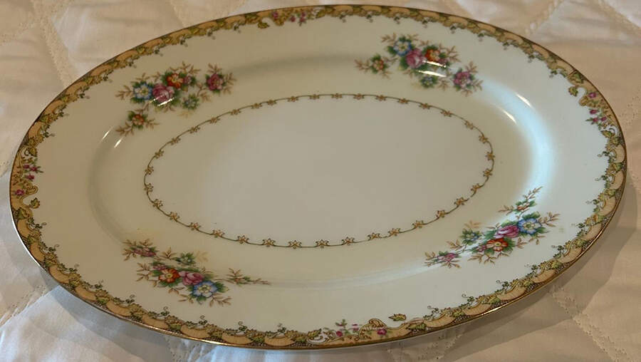 DIA27 12" Oval Serving Platter by Diamond (Japan)-1