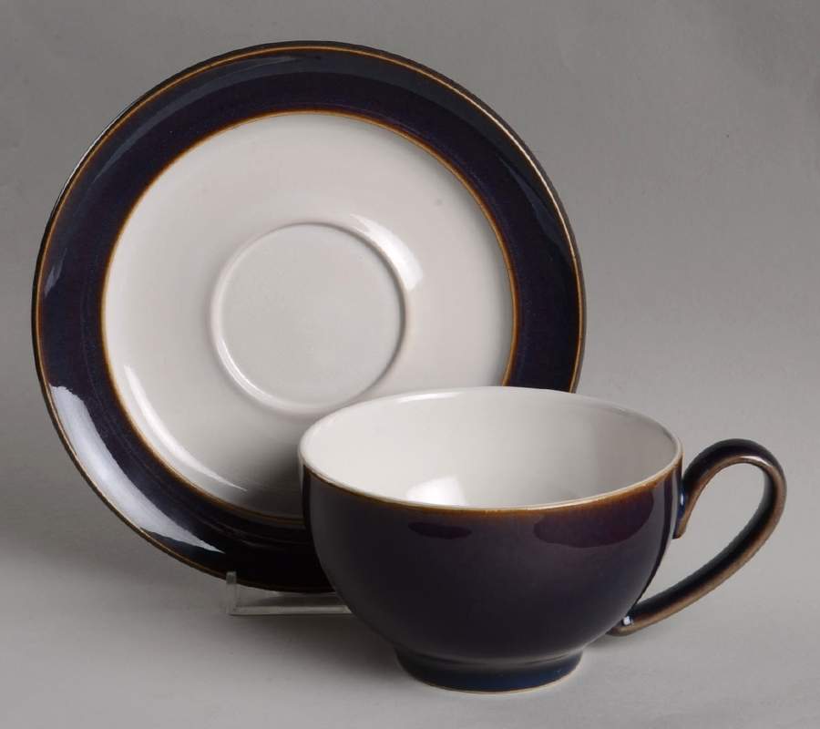Amethyst Footed Cup & Saucer Set by Denby-Langley-1