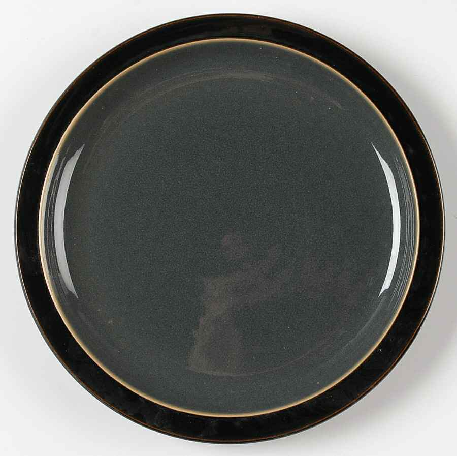 Duets Gray and Black Salad/Dessert Plate by Denby-Langley-1