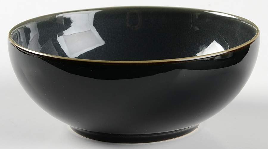 Duets Gray and Black Soup/Cereal Bowl by Denby-Langley-1