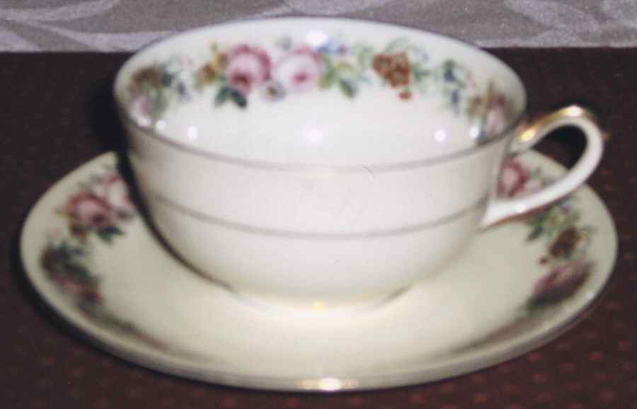 Julia Flat Cup & Saucer Set by Diana China-1