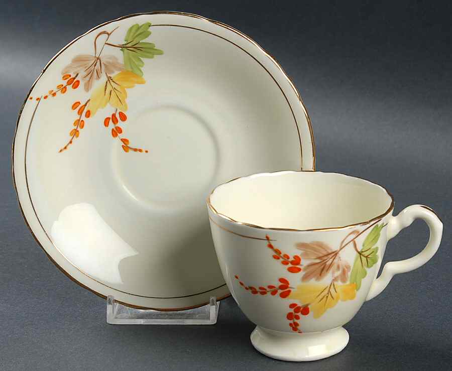 1969 Footed Cup & Saucer Set by Delphine-1