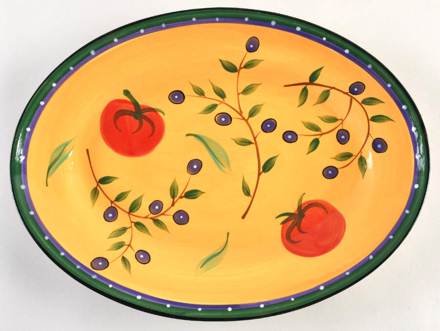 Italian Garden 14" Oval Serving Platter by Dansk-1