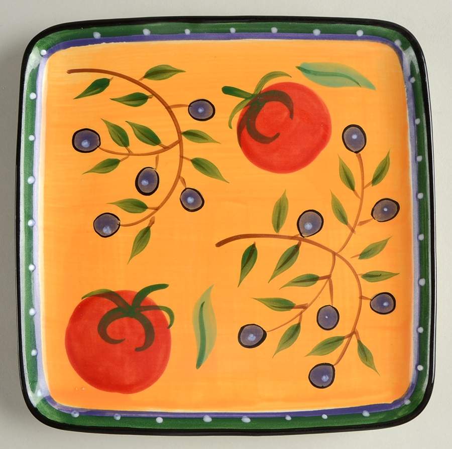 Italian Garden Square Salad Plate by Dansk-1