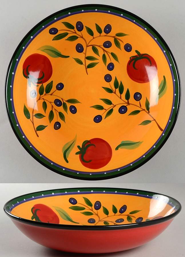 Italian Garden Pasta/Salad Serving Bowl by Dansk-1