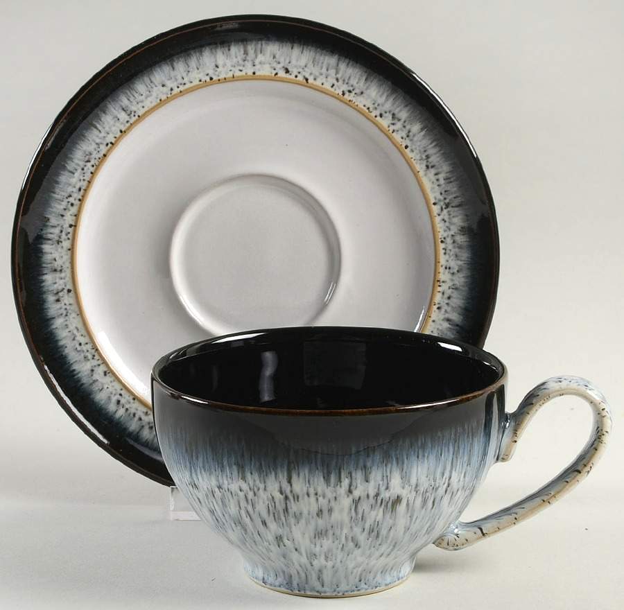 Halo Flat Cup & Saucer Set by Denby-Langley-1