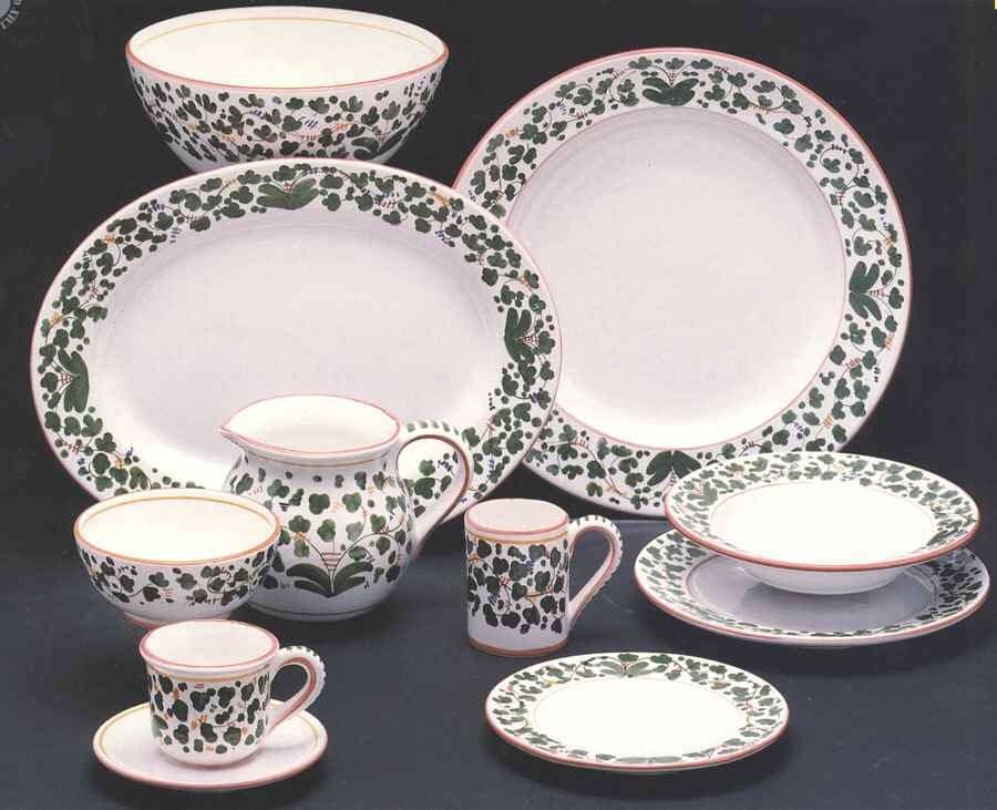 Foglie 13" Chop Plate (Round Platter) by Deruta (Italy)-1