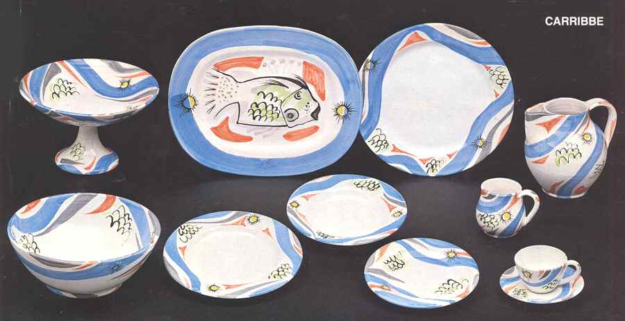 Carribbe Dinner Plate by Deruta (Italy)-1