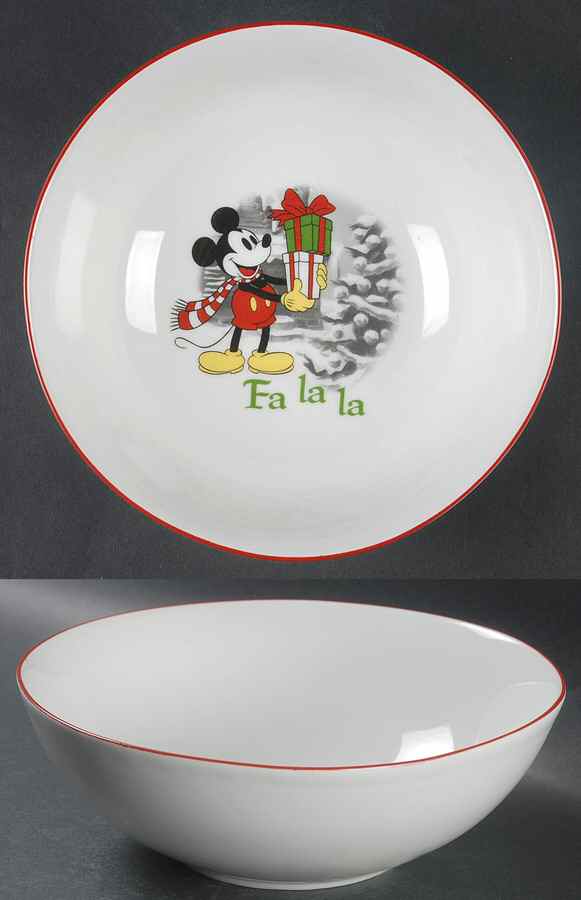 Mickey's Vintage Holiday Soup/Cereal Bowl by Zrike-1